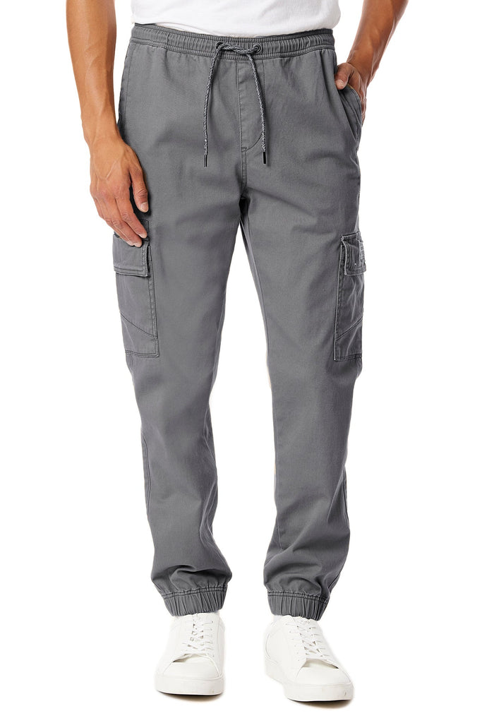 Old Navy Grey Soft Utility Cargo Pants Twill Tapered Joggers Size M (B280)