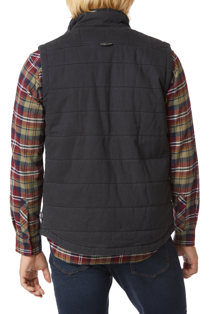 Big and Tall Cameron Quilted Black Vests for Men | UNIONBAY