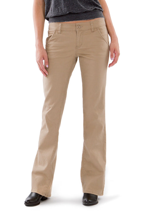 Wholesale Junior Girls' Plus Uniform Pants, Khaki, 16-22 - DollarDays